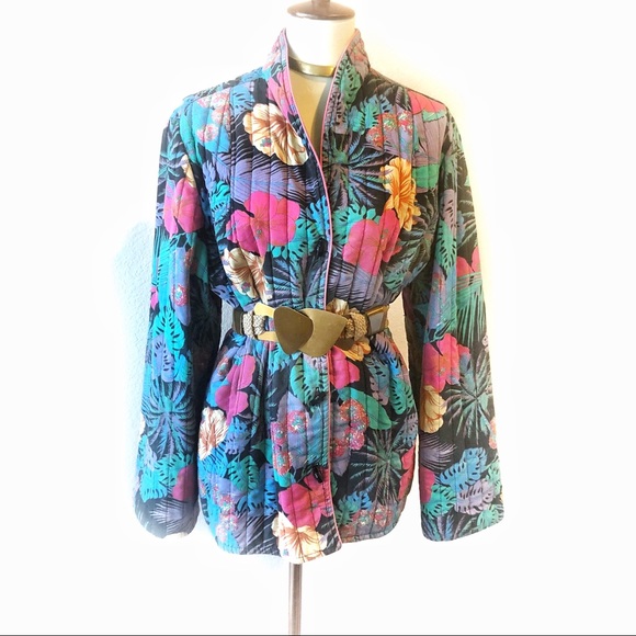 Vintage Jackets & Blazers - VTG🌺70s Hawaiian Dreamy Quilted Jacket!